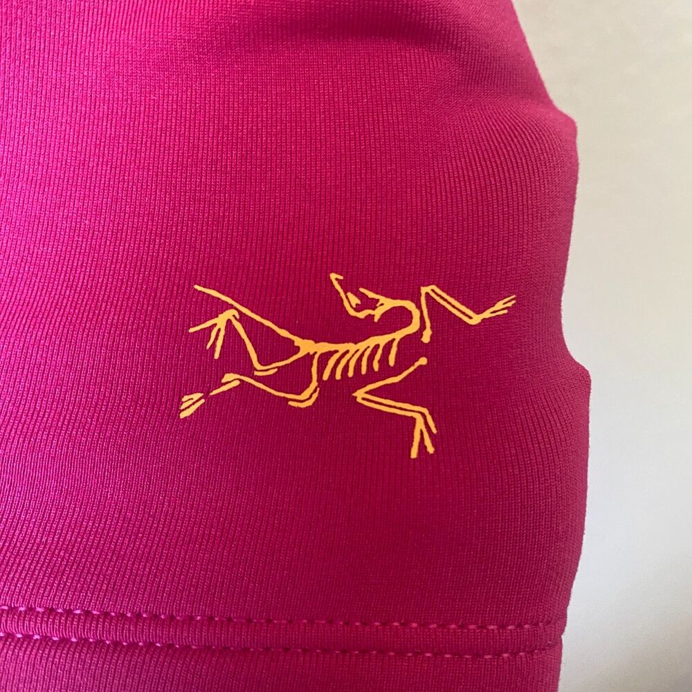 Arc’teryx Rho LS Crew Yukon/Amaranthus Hiking Running Camping Top Size M New - Picture 5 of 9